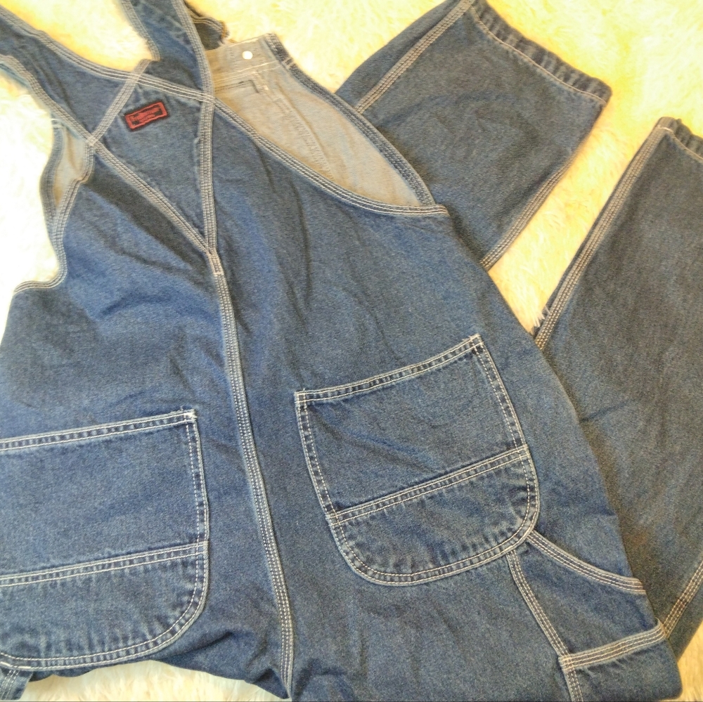 Five Brothers Denim Workwear Utility Bib Overalls Size 34 X 32 - Picture 7 of 11